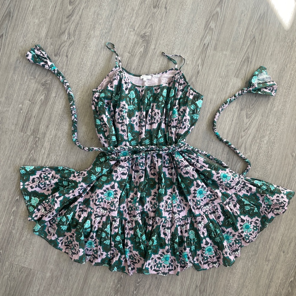 RHODE Nala Sleeveless Dress in Ella Floral Cotton Print | Size Small
